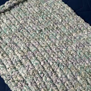 Chunky knit baby blanket